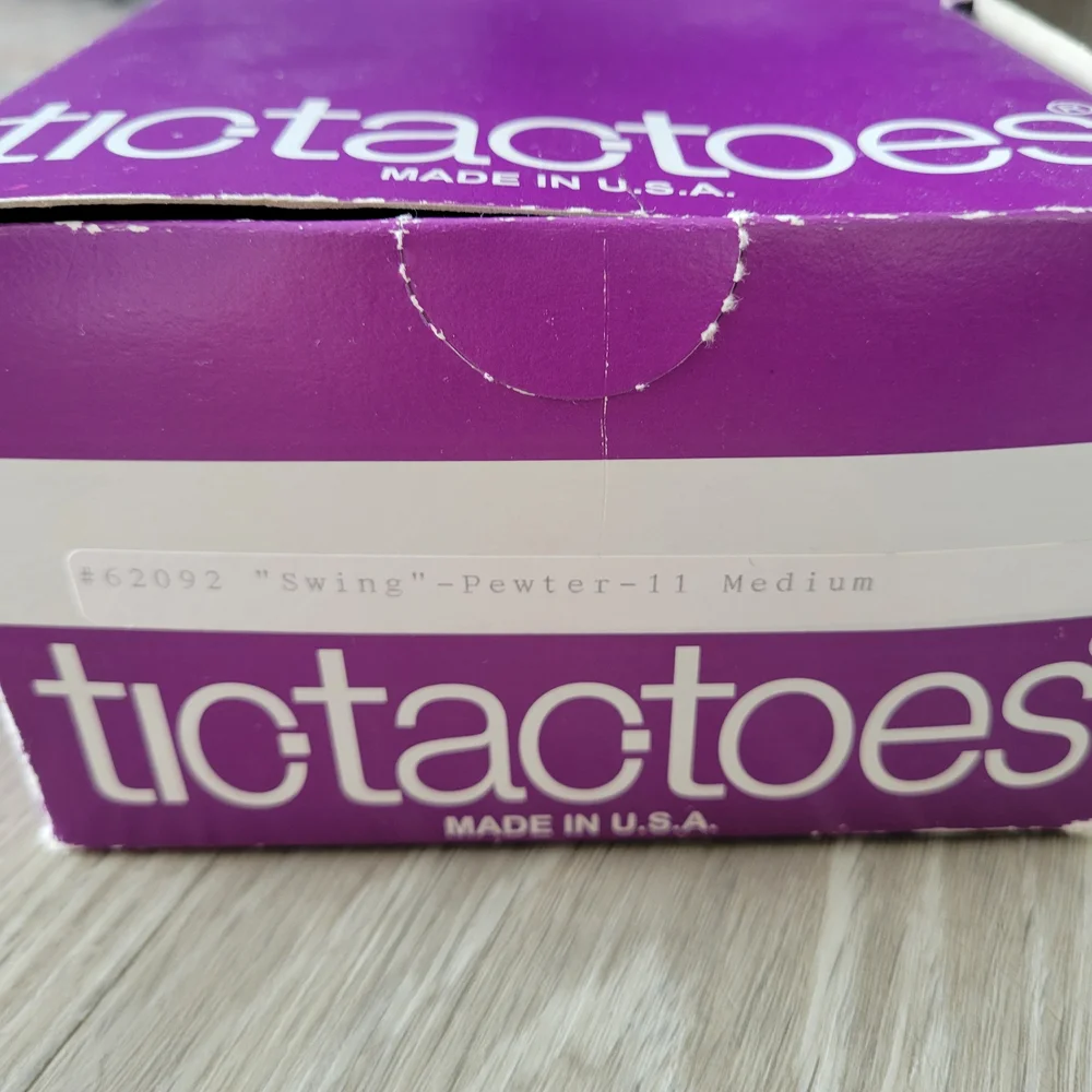 Tic Tac Toes Women's Pewter Swing Dancing Shoes In Size 11M (Or 11 W) Brand New - Picture 5 of 6